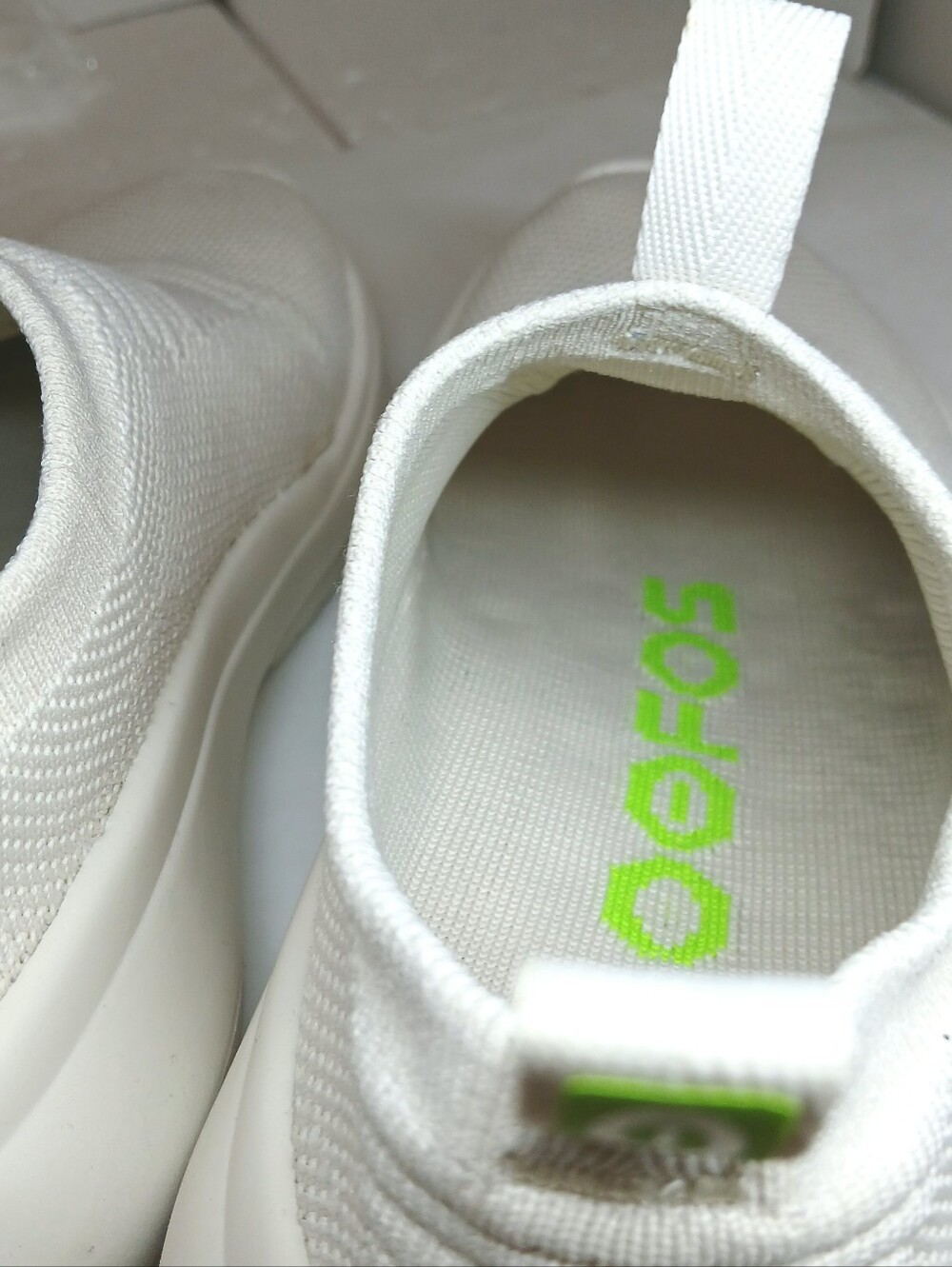 OOFOS OOmy Zen Womens 7.5 Chalk White Slip On Recovery Shoes Sneakers 5078 - Picture 11 of 16